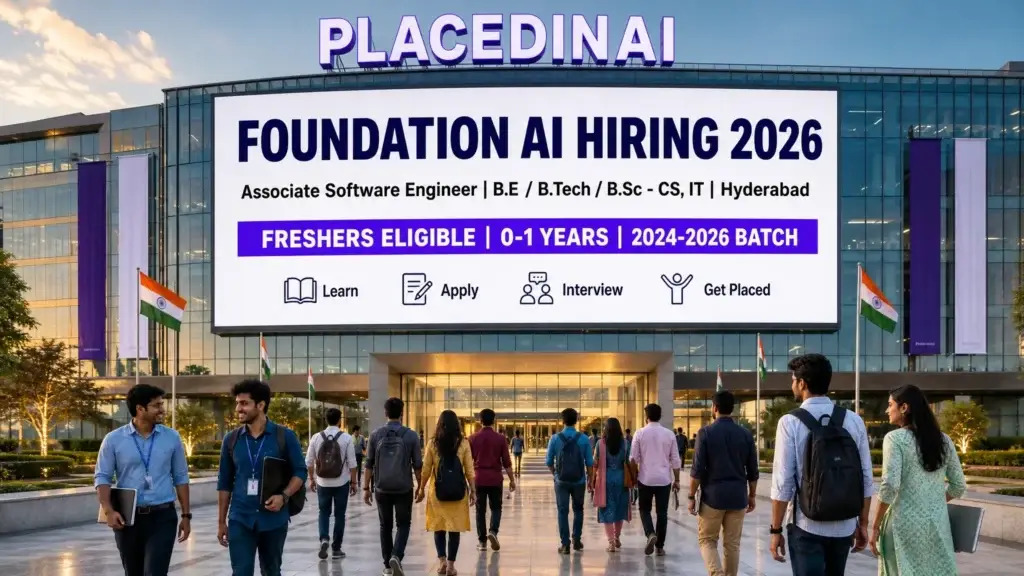 Foundation AI hiring Associate Software Engineer 2026 in Hyderabad — freshers eligible, Python and AI roles — PlacedInAI job update