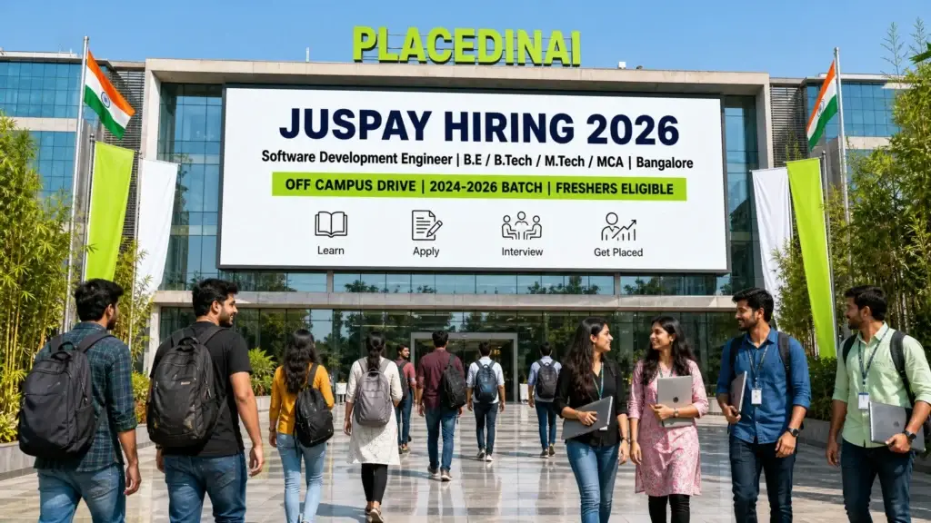 Juspay hiring Software Development Engineer 2026 off campus drive in Bangalore — 2024 to 2026 batch freshers eligible — PlacedInAI job update