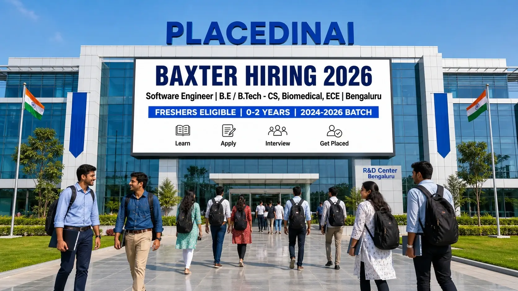 Baxter hiring Software Engineer 2026 in Bengaluru — medical device software, freshers eligible, 2024 to 2026 batch — PlacedInAI job update