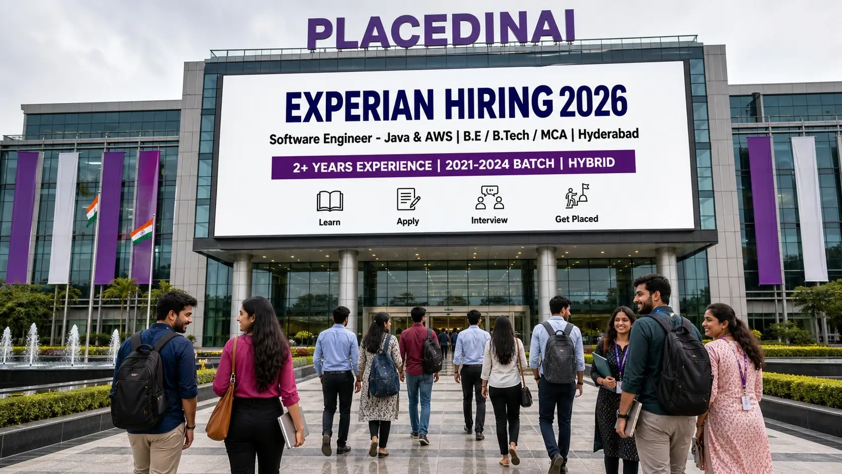 Experian hiring Software Engineer 2026 in Hyderabad — Java, Spring Boot and AWS, 2+ years experience, hybrid role — PlacedInAI job update