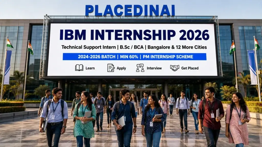 IBM hiring Technical Support Representative Interns 2026 across 13 Indian cities — B.Sc and BCA, PM Internship Scheme — PlacedInAI job update
