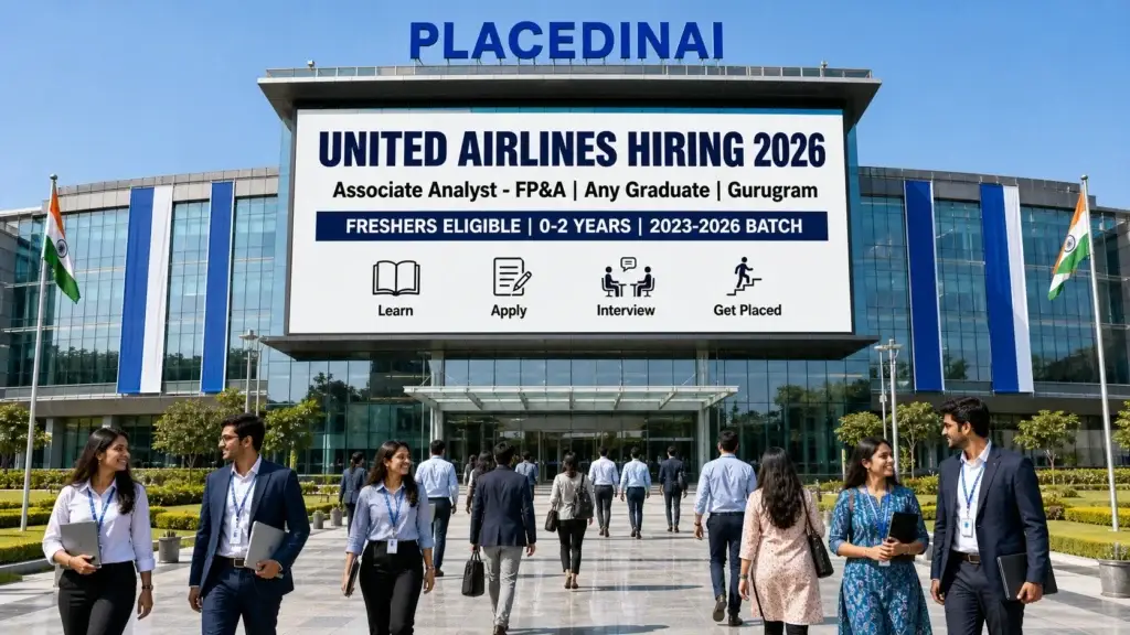 United Airlines hiring Associate Analyst Financial Planning and Analysis 2026 in Gurugram — freshers eligible, SQL, Python and Excel — PlacedInAI job update