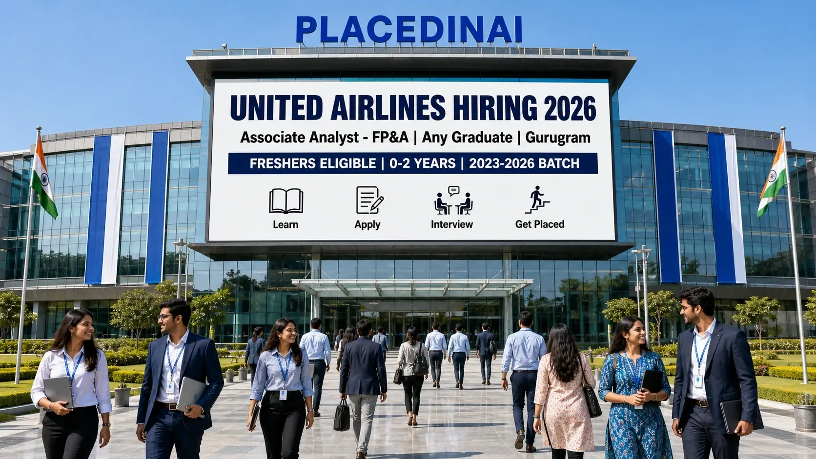United Airlines hiring Associate Analyst Financial Planning and Analysis 2026 in Gurugram — freshers eligible, SQL, Python and Excel — PlacedInAI job update